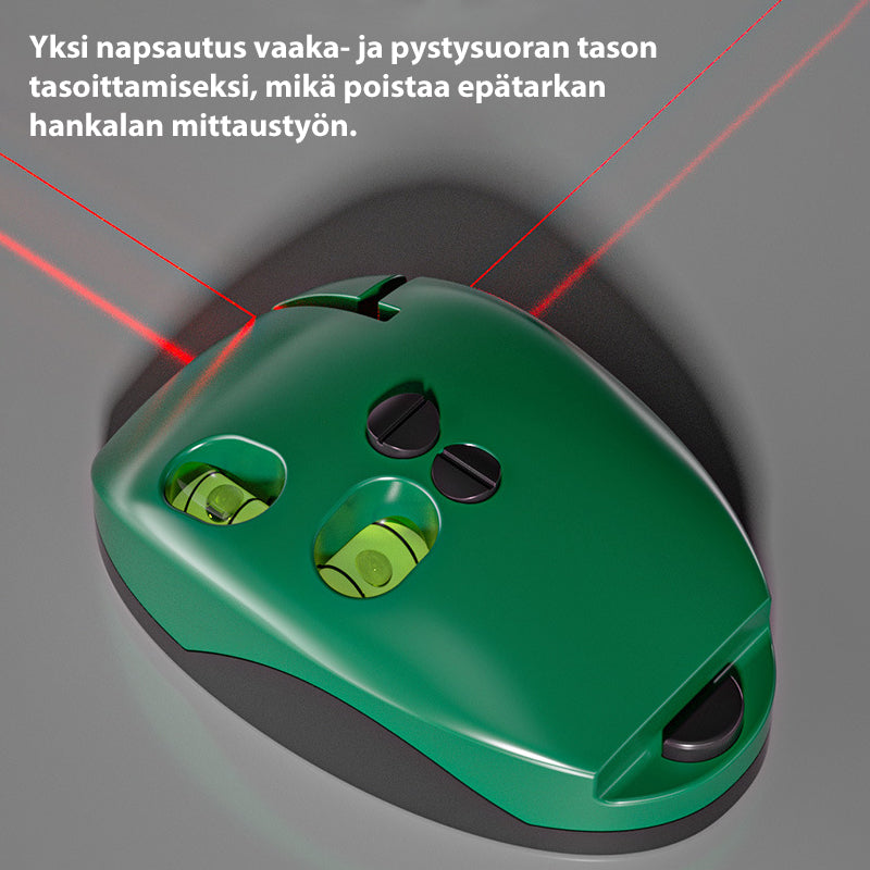 "Ammattilaisten vihreä 90 asteen laserasteikko, tarkka mittalaite, vihreä säde ja helmivaaka, täydellinen rakennustehtäviin."