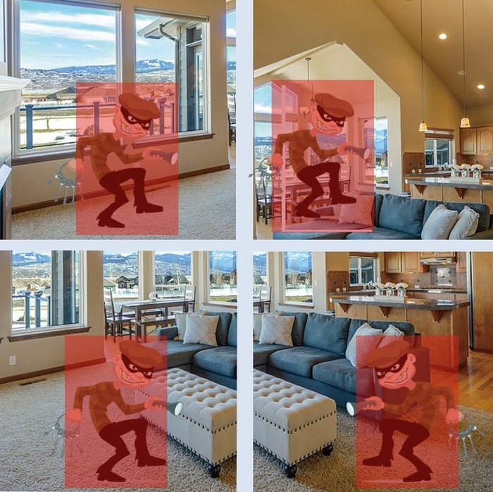 Langaton Wi-Fi-valvontakamera 1080P, laajakulmainen, musta. Terävä, infrapuna-yönäkö ja mobiilisovelluksen etäkäyttö.