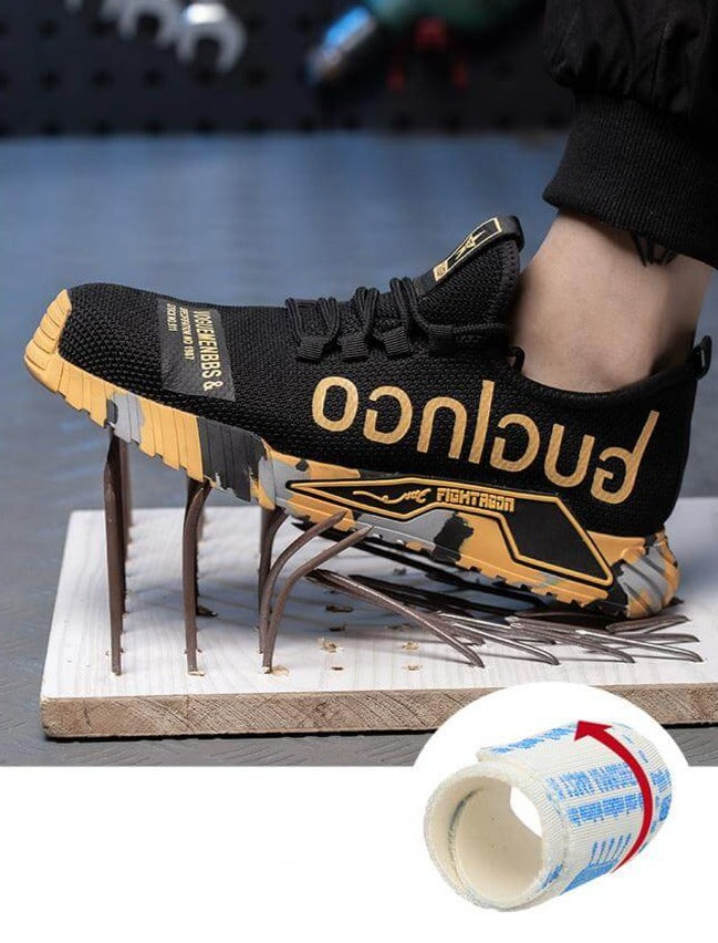 Läpimurtosuojatut unisex turvakenkä lenkkarit, hengittävä verkkopäällinen, anti-slip-kumipohja työ- ja ulkokäyttöön.