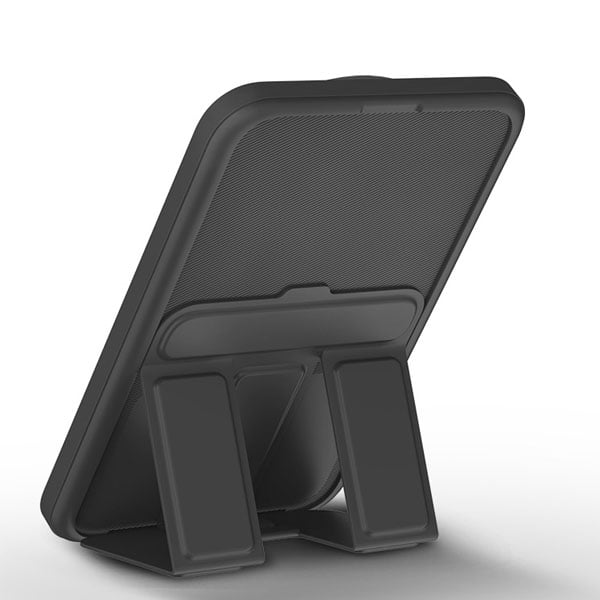 "Magneettinen unisex tehopankki, taitettava jalusta, langaton lataus, musta/sininen/valkoinen, kevyt ja kompakti"