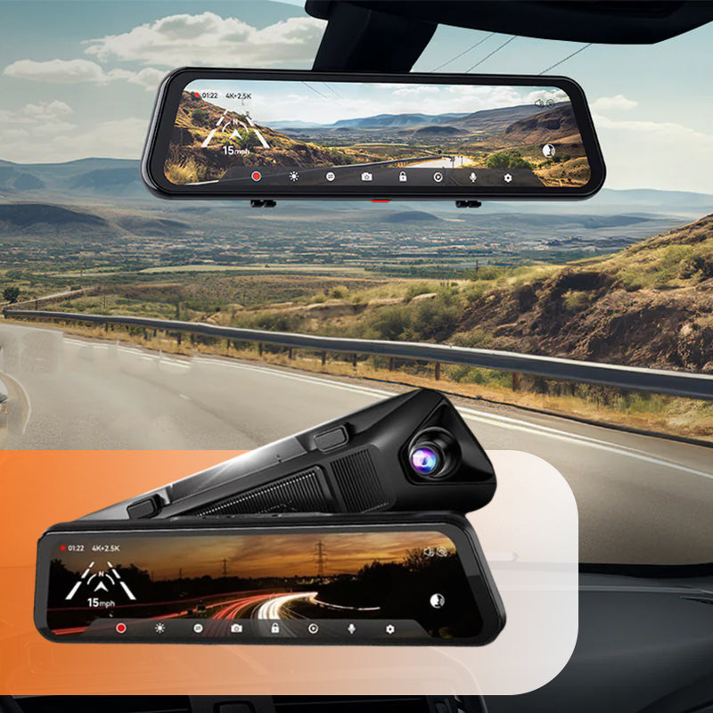 10'' HD-kosketusnäytöllinen autokamera, tyylikäs muotoilu, 360 asteen tallennus, auto lisävaruste, monitoiminen navigaattori.