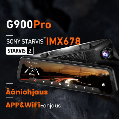 10'' HD-kosketusnäytöllinen autokamera, tyylikäs muotoilu, 360 asteen tallennus, auto lisävaruste, monitoiminen navigaattori.