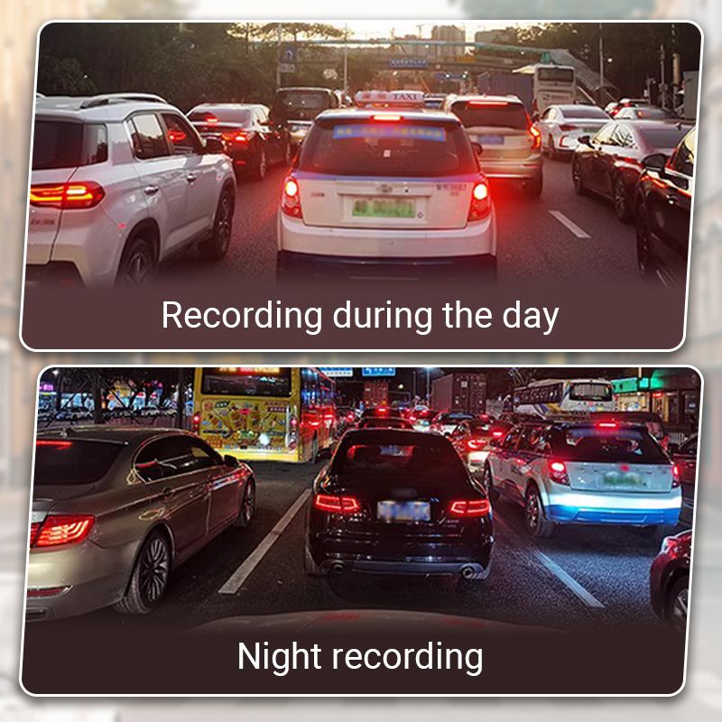 "12'' 4K HD kojelautakamera, laajakulma, pimeänäkö, 12'' näyttö, edessä 4K ja takana 2K, turvallinen ajo, helppo asennus"