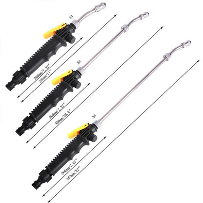 "2-in-1 korkeapainepesuri, pitkä suutin, musta kahva, tehokkaaseen auton, puutarhan ja kodin puhdistukseen"