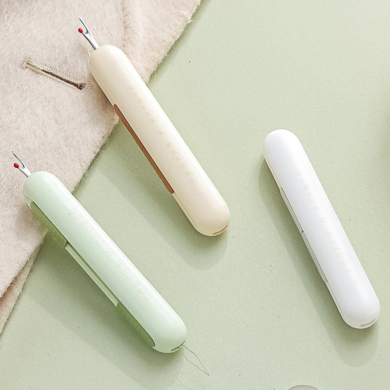 "2-in-1 neulalangan saumarepäisijä, kaksi päätä, helppo käyttö, innovatiivinen ompelutyökalu, kestävä materiaali"