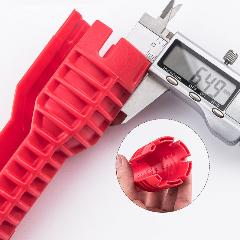 "8-in-1 vesiputkiavain, ergonominen monikäyttötyökalu vaikeasti tavoitettaviin paikkoihin, kestävä ja hyödyllinen allasremont