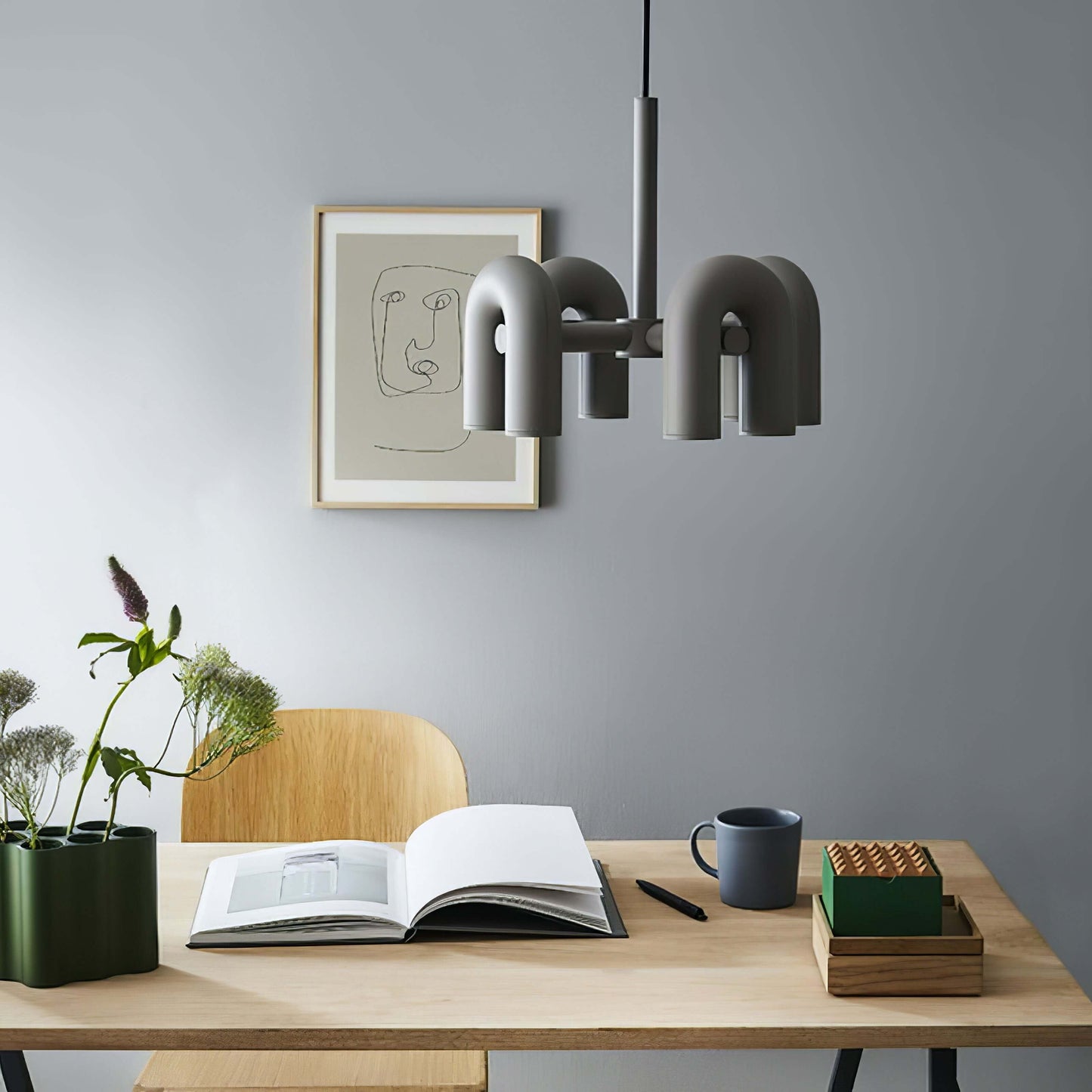 Moderni LED-kattokruunu, monipuolinen valaistus