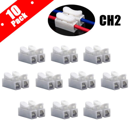 "Ammattimainen johtoliitin-setti: korkea laatu, paloturvallinen muovi, helppo käyttö. Sopii 5mm²-2.5mm² johdot."