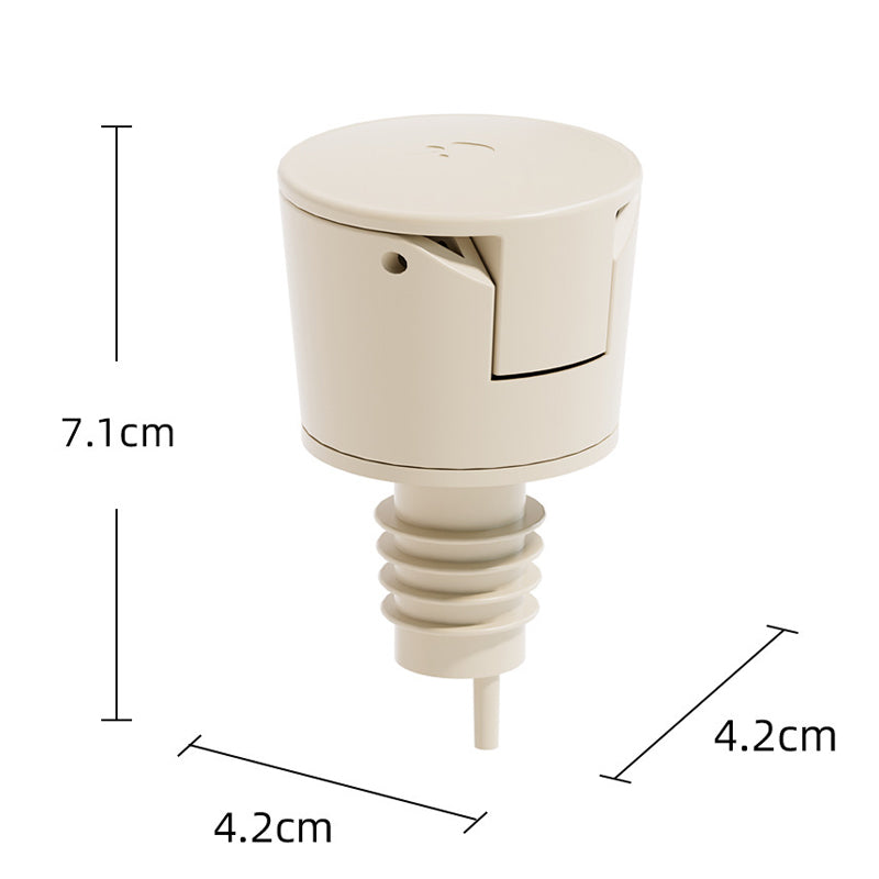 Automaattinen maustepullon tulppa keittiöön - vihreä, keltainen ja valkoinen väri, moderni muotoilu, säästää öljyä.