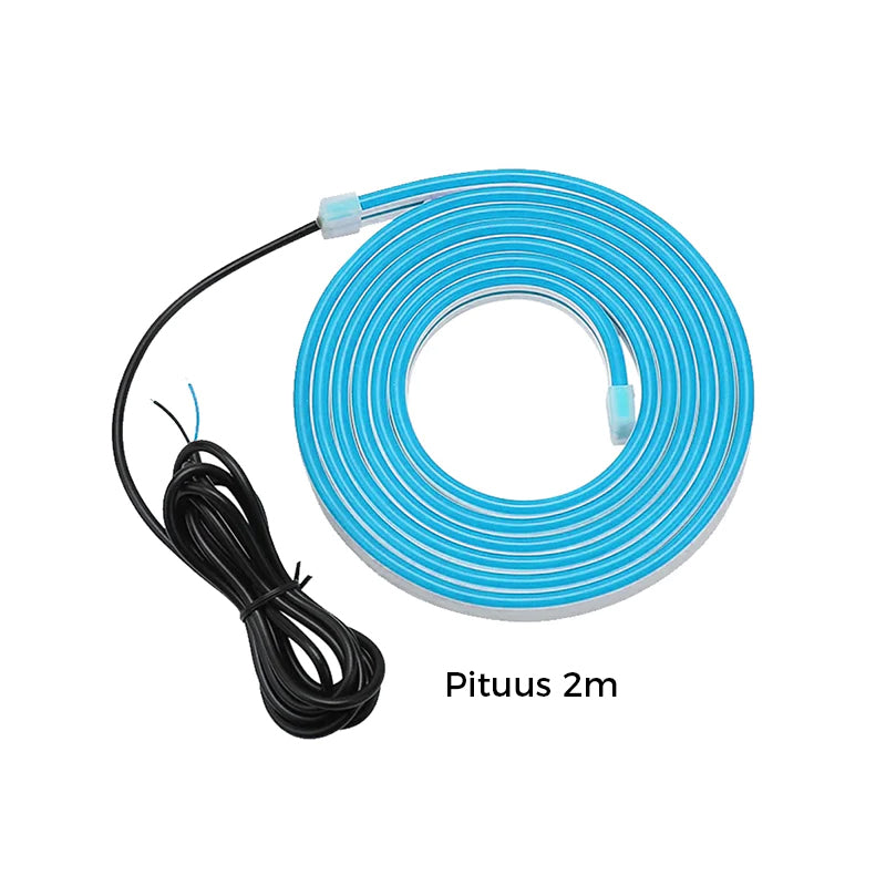 "Dynaamiset LED-nauhavalot autoon, vedenpitävät ja värikkäät, 200cm pitkä LED-nauha moderniin tyyliin."