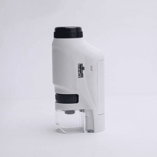 Kannettava lasten mikroskooppi 60-120x zoomilla, kirkkaat värit, moderni muotoilu, LED-valaisin tutkimista varten.