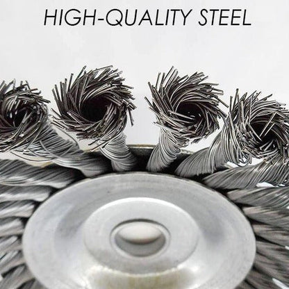 Kestävä ja hopeinen terästrimmerin terä, valmistettu teräksestä, leikkaa tehokkaasti rikkaruohot ja kestää kulutusta.