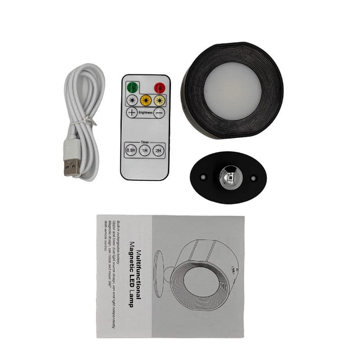 LED-ladattava seinävalaisin, kannettava, tyylikäs muotoilu, säädettävä luku- ja yövalo, musta, valkoinen tai puujyvä.