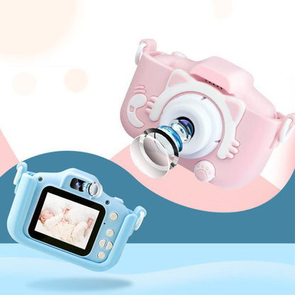 Lasten digitaalikamera kaksivärinen, etu- ja takakameroilla, 2000W HD, IPS-näyttö, vapaudu luovaan seikkailuun.