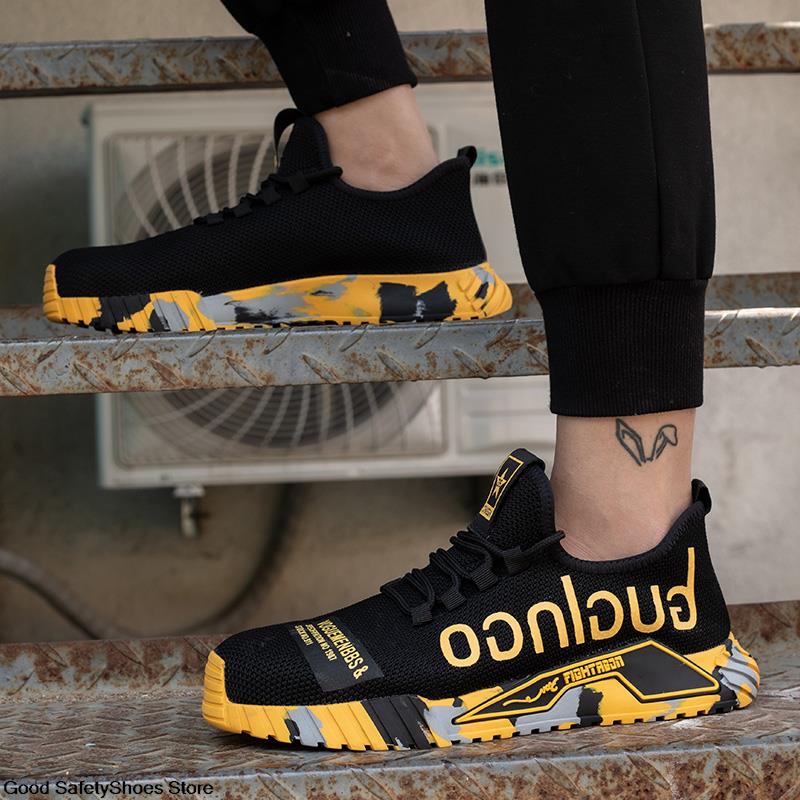 Läpimurtosuojatut unisex turvakenkä lenkkarit, hengittävä verkkopäällinen, anti-slip-kumipohja työ- ja ulkokäyttöön.