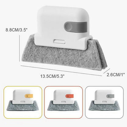 "Monikäyttöinen 2-in-1 urien puhdistustyökalu, harmaa ja oranssi, ergonominen muotoilu, täydellinen ikkunoille ja kaihtimille