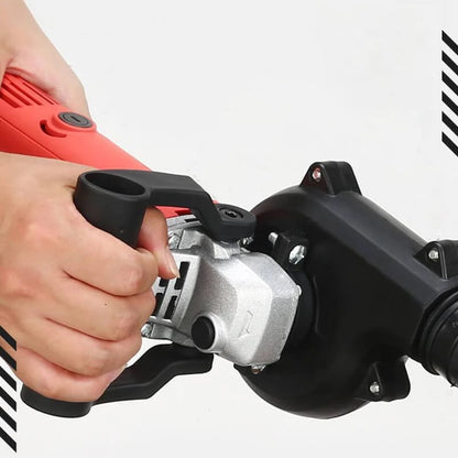 "Monikäyttöinen 2-in-1-imuri ja puhallin, helppo kiinnitys kulmahiomakoneeseen, ergonominen kahva ja paranneltu ilmaputki."