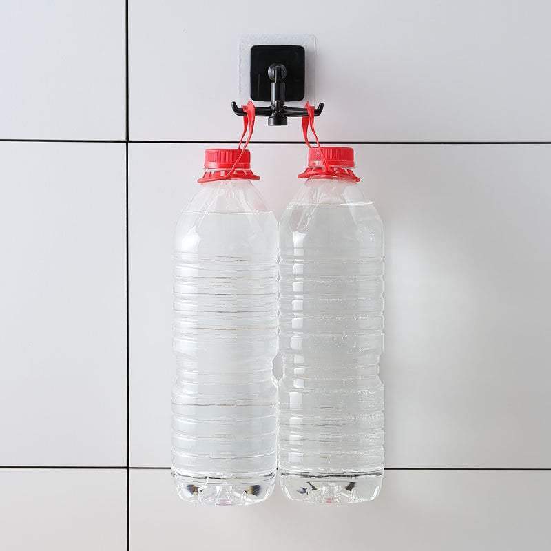 "Monikäyttöinen 360° pyörivä taittuva koukku, musta ABS, järjestää keittiön tai kodin sisustusta tyylikkäästi."