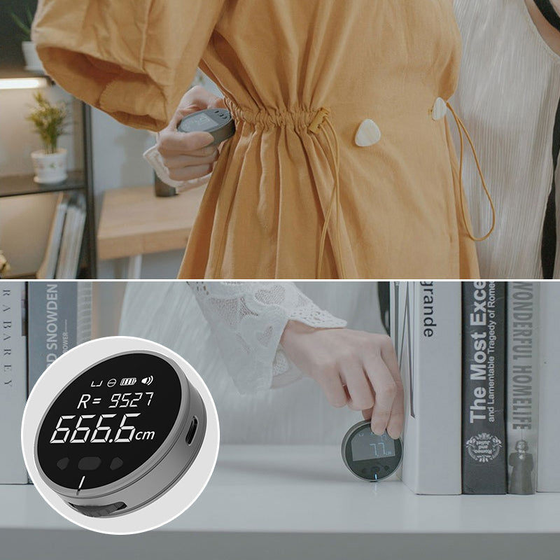 "Monikäyttöinen elektroninen mittaviivain miehille, metalli- ja silikonirakenne, kompakti ja ergonominen, teknologia & gadget