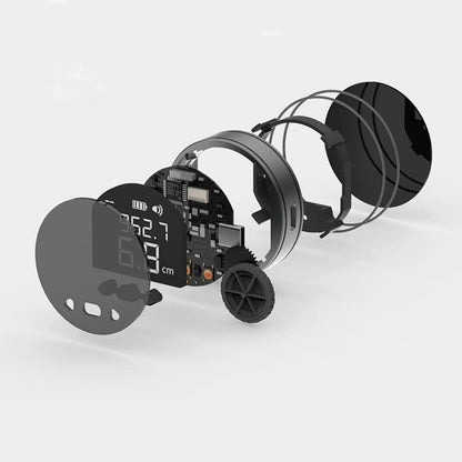 "Monikäyttöinen elektroninen mittaviivain miehille, metalli- ja silikonirakenne, kompakti ja ergonominen, teknologia & gadget