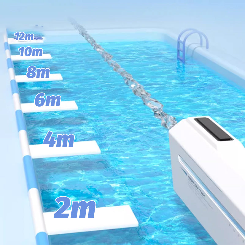 Monivärinen sähköinen vesiase 1000ml, kirkkaat valot, 12m kantama, harmaa, sininen, vaaleanpunainen, valkoinen.