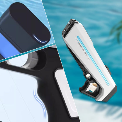 Monivärinen sähköinen vesiase 1000ml, kirkkaat valot, 12m kantama, harmaa, sininen, vaaleanpunainen, valkoinen.