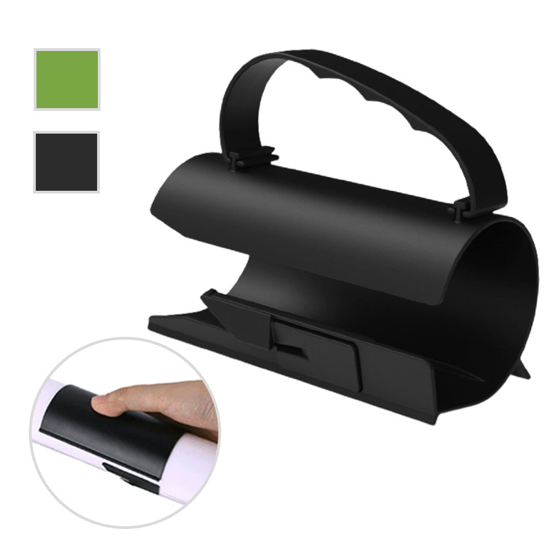 "Musta/vihreä käärepaperileikkuri lastentuotteille, liukuva rakenne, terävä terä sujuvaan ja tarkkaan lahjapakkaamiseen."