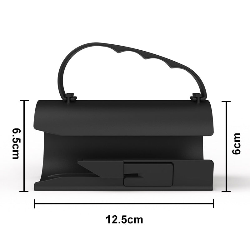 "Musta/vihreä käärepaperileikkuri lastentuotteille, liukuva rakenne, terävä terä sujuvaan ja tarkkaan lahjapakkaamiseen."