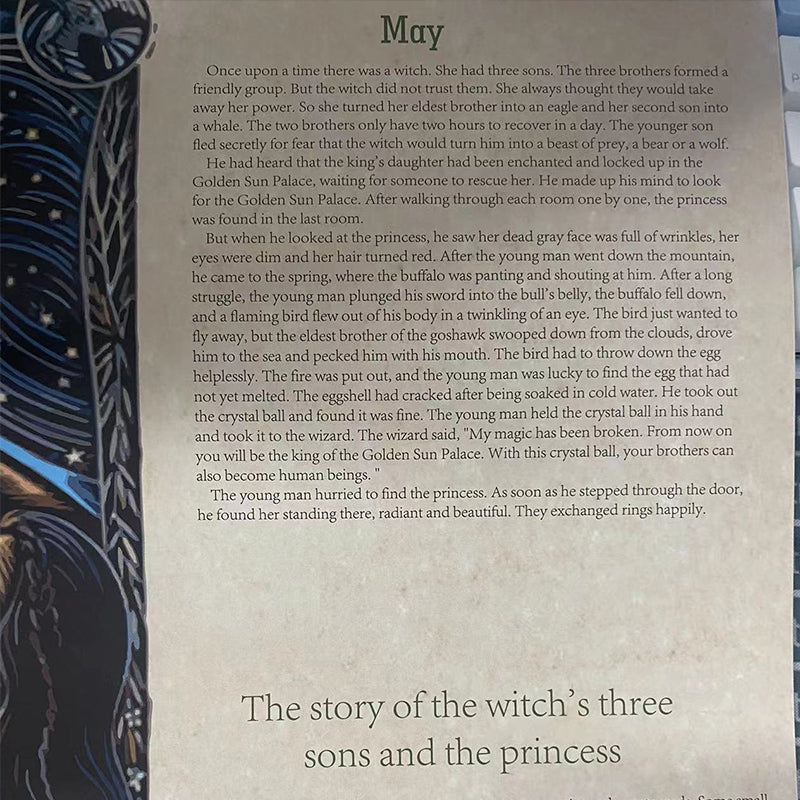 "Noitien Kalenteri 2023: Visuaalisesti upeasti kuvioitu seinäkalenteri, maagisin viisaus ja astrologiatiedot koko vuodeksi."