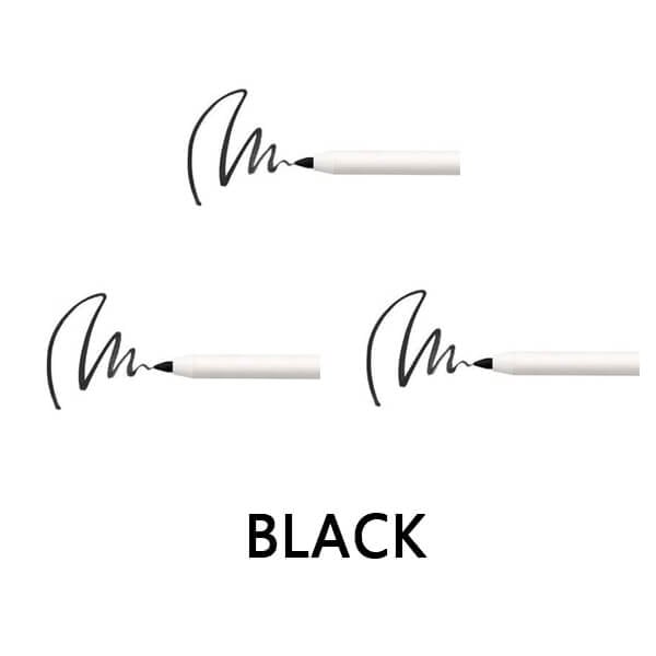 Pitkäkestoinen musta eyeliner, veden- ja hikikestävä. Ohut kärki takaa tarkan rajauksen, sopii arki- ja juhlakäyttöön.