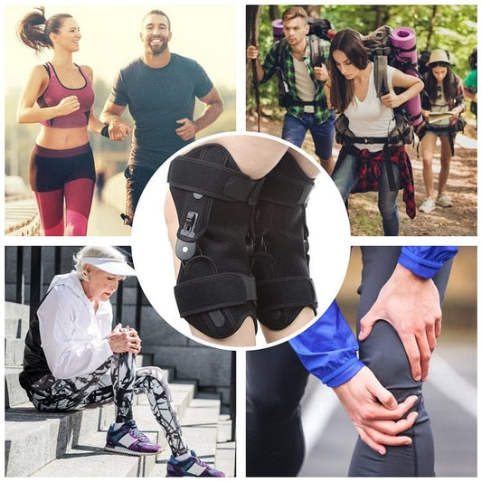 Säädettävä polvituki miehille ja naisille, musta, kestävää hengittävää materiaalia, tarjoaa mukautetun tuen ja ehkäisee polvi