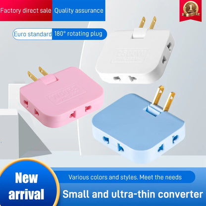 "Tilaa säästävä taittuva pistorasia, 180° kääntyvä, monipuoliset värivaihtoehdot, moderniin sisustukseen sopiva."