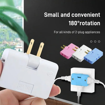 "Tilaa säästävä taittuva pistorasia, 180° kääntyvä, monipuoliset värivaihtoehdot, moderniin sisustukseen sopiva."