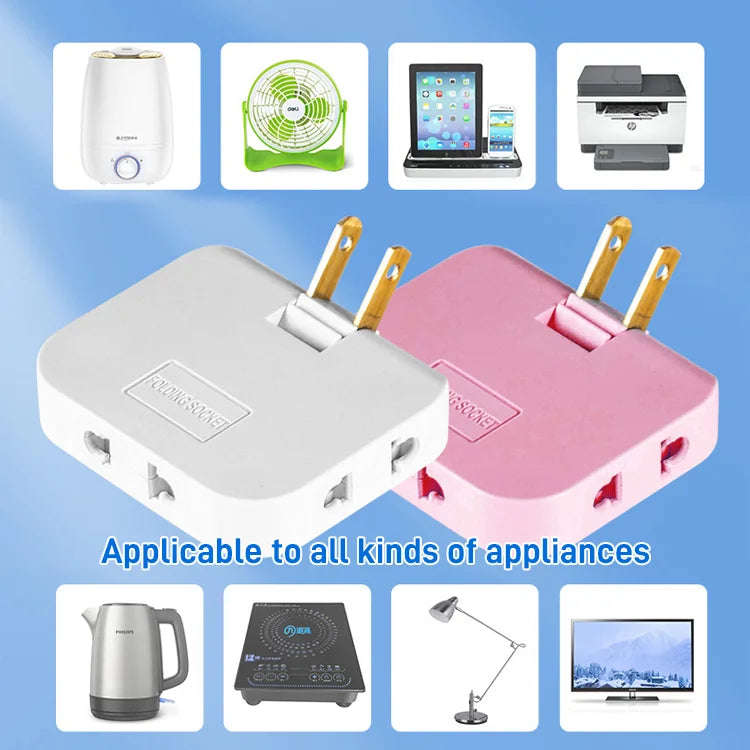 "Tilaa säästävä taittuva pistorasia, 180° kääntyvä, monipuoliset värivaihtoehdot, moderniin sisustukseen sopiva."