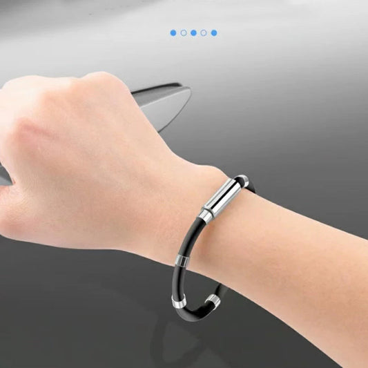 "Tyylikäs antistaattinen silikageeli rannekoru miehille ja naisille, minimalistinen muotoilu kolmessa värissä."