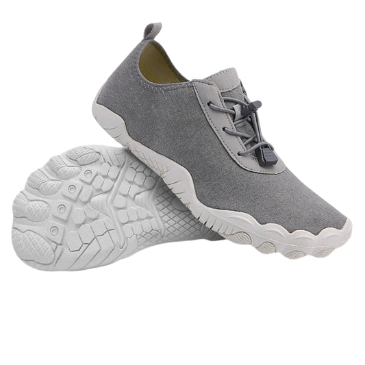 "Unisex barefoot kengät, kevyt ja hengittävä kangas, ergonominen pohja, tyylikäs luonnollinen muotoilu edestä katsottuna."