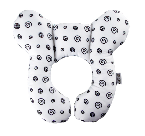 "Vauvan ergonominen tukityyny pehmeällä materiaalilla ja söpöillä kuoseilla elefantti, kettu ja yksisarvinen."