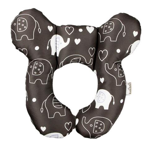 "Vauvan ergonominen tukityyny pehmeällä materiaalilla ja söpöillä kuoseilla elefantti, kettu ja yksisarvinen."