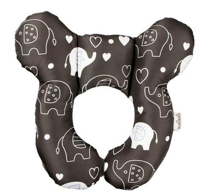 "Vauvan ergonominen tukityyny pehmeällä materiaalilla ja söpöillä kuoseilla elefantti, kettu ja yksisarvinen."