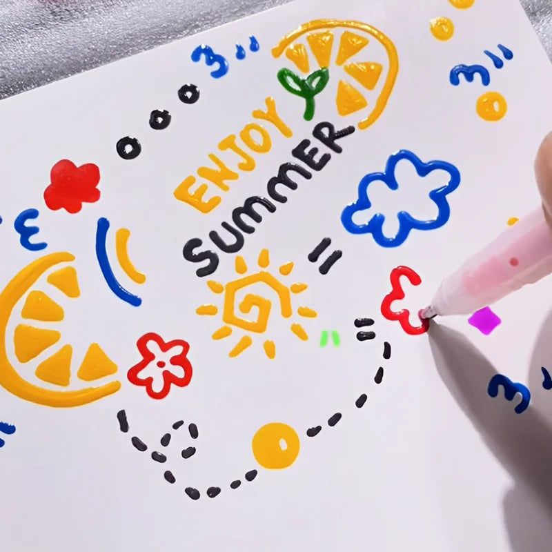 "Värikkäät 3D geelitussit lapsille, ergonominen muotoilu, luo elävä kokemusta muistiinpanoihin ja projekteihin."