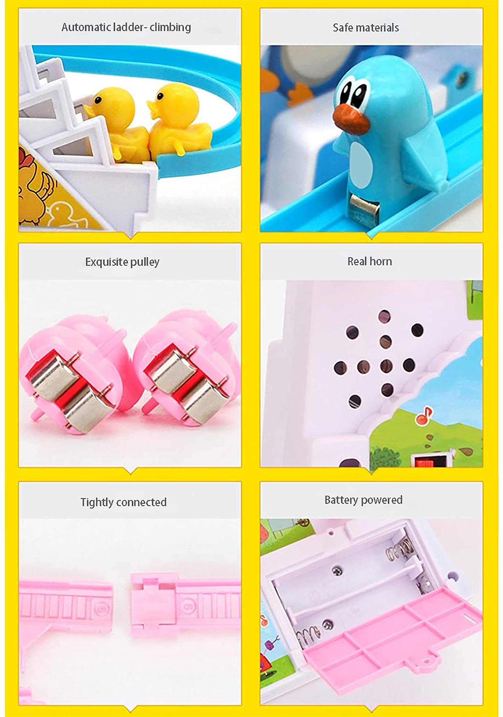 Värikäs LED-ankkalelu lapsille, vilkkuvat valot ja musiikki, turvallinen ABS-muovi, kehittää leikkitaitoja.