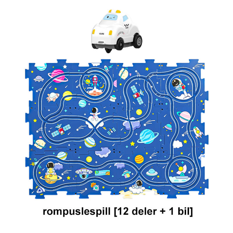 "Värikäs lasten DIY kaupunkikilparatapeli, monipuoliset palat, sähköautot, kehittää ongelmanratkaisua ja luovuutta."