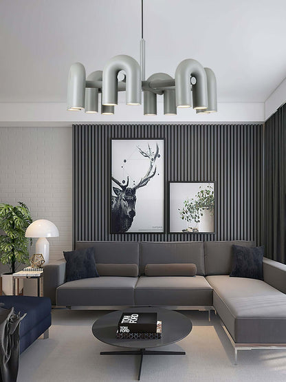 Moderni LED-kattokruunu, monipuolinen valaistus