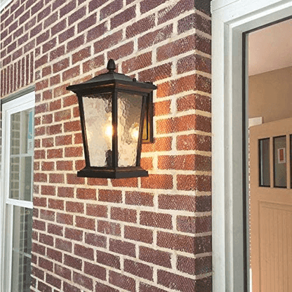 Ulkovalaistusseinälamppu, vedenkestävä lasi, maalaistyyli