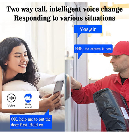 "Älykäs langaton video-ovikello, HD-video ja yökuvaus, hopeanvärinen, pieni kamera, wifi-yhteys, moderni, turvatekniikka"